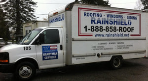 Image of Rainshield Roofing Van